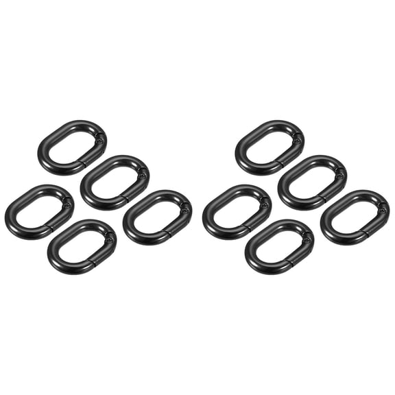 10 Pack 1.38 Inch Small Oval Carabiner, Metal Spring Tiny Carabiner Clips Swivel Snap Hook, for Paracord Keychain Lanyard Dog Tag Clip, Pets Collar Buckles, Keychain Accessories, Keychains
