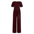 thumbnail image 4 of WILLBEST Vêtements d'Automne pour Femmes Tendance 2024 Combinaison Ample Sans Manches Unie pour Femmes Combinaison Habillée Côtelée avec Camisole d'Été Combishort pour Femmes Extérieur, 4 of 5