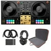 Hercules DJControl Inpulse T7 Premium Edition 2-Deck Motorized DJ Controller with Headphones and Bag Package