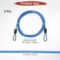 thumbnail image 3 of Cable de Seguridad Uxcell con Asas [2Pcs] - 6.56ft / 78.7 Pulgadas Cable de Seguridad para Candado de Equipaje de Acero Inoxidable para Bicicletas y Equipaje - [Azul], 3 of 6