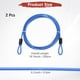 thumbnail image 3 of Cable de Seguridad Uxcell con Asas [2Pcs] - 6.56ft / 78.7 Pulgadas Cable de Seguridad para Candado de Equipaje de Acero Inoxidable para Bicicletas y Equipaje - [Azul], 3 of 6