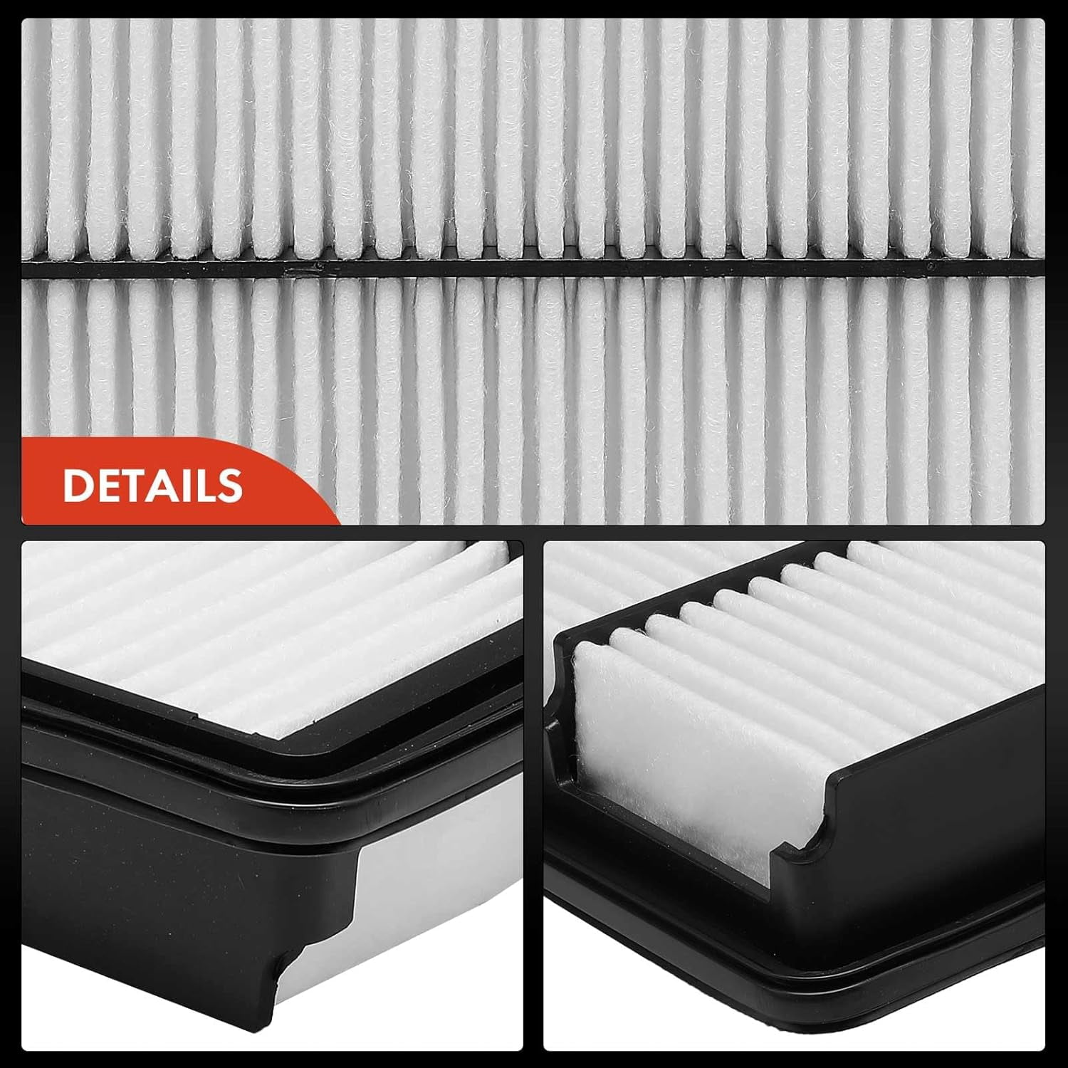 A-Premium 2-PC Engine Air Filter Compatible with Hyundai Genesis 2009 2010 2011 3.8L, Replace# 281133M000, 28113-3M000