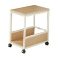 thumbnail image 4 of BELOVING Computer Host Stand PC Case Rack Wood for Home Office Rolling Cart with Caster Wheels Computer Tower Shelf PC Stand for Floor White frame M, 4 of 7