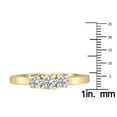 thumbnail image 4 of SZUL Women's 3/4 CTW Three Stone Lab Grown Diamond Ring in 14K Yellow Gold (G-H Color, VS1-VS2 Clarity), 4 of 6