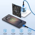 thumbnail image 3 of 18W QC 3.0 Fast Wall Charger Block with 10FT USB-A to Type-C Braided Cable, Phone Charger Compatible with iPhone 17/16/15 Pro Max iPad Pro Galaxy S26 Android, Blue, 3 of 7