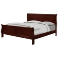 thumbnail image 2 of Classic Traditional Bedroom Wooden Furniture 5pc King Size Bed Set Dresser Mirror Nightstand Cherry Finish, 2 of 3