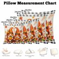 thumbnail image 5 of Throw Pillow Covers, Thanksgiving 16x16 Pillow Covers for Couch/Sofa/Bed, Fall Orange Gnomes Pumpkin Turkey Leaves Plaid Decorative Square Linen Cushion Pillowcase for Home Decor, 5 of 9