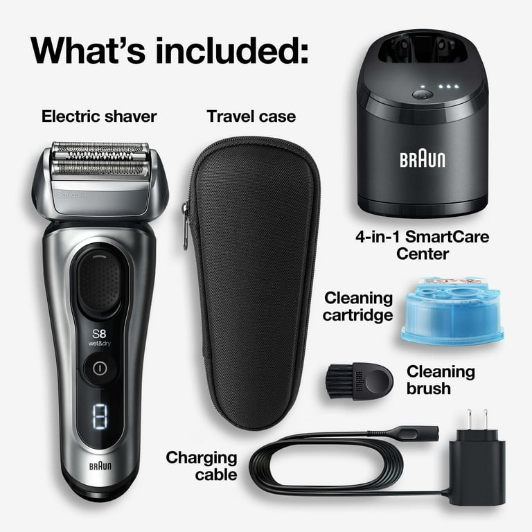 Braun Series 8 8457CC Electric Shaver, Wet & Dry, Beard Trimmer