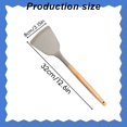 thumbnail image 3 of Silicone Spatula,12.6x3.1 Inch Heat Resistant Silicone Spatulas with Wooden Handle,Wooden Handle Durable Silicone Spatula Utensil,Wooden Handle Flexible Silicone Mixing Scraper for Cooking, 3 of 4