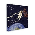 thumbnail image 3 of The View From Up Here Phrase Outer Space Astronaut Typography Gallery-Wrapped Canvas Print Wall Art, 17x17, 3 of 4
