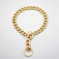 thumbnail image 4 of Cadena de oro Collar de perro Collar de perro lindo collar de oro mascota Bulldog joyería de perro de metal ligero, 4 of 5