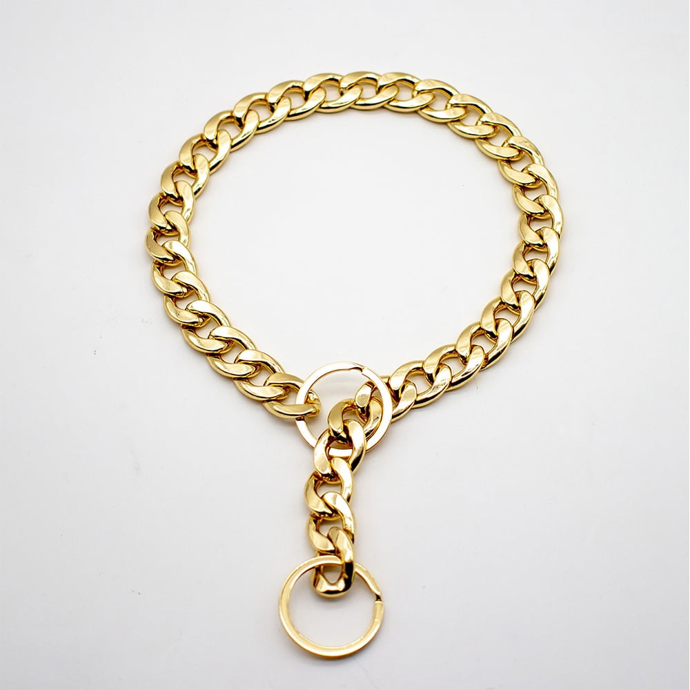 Gold chain pet collar clearance
