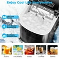 thumbnail image 5 of KNDKO Countertop Ice Maker, Portable Ice Machine with Self-Cleaning, 26Lbs/24H, 9 Ice Cubes/6 Mins for Home/Kitchen/Bar, Black, 5 of 9