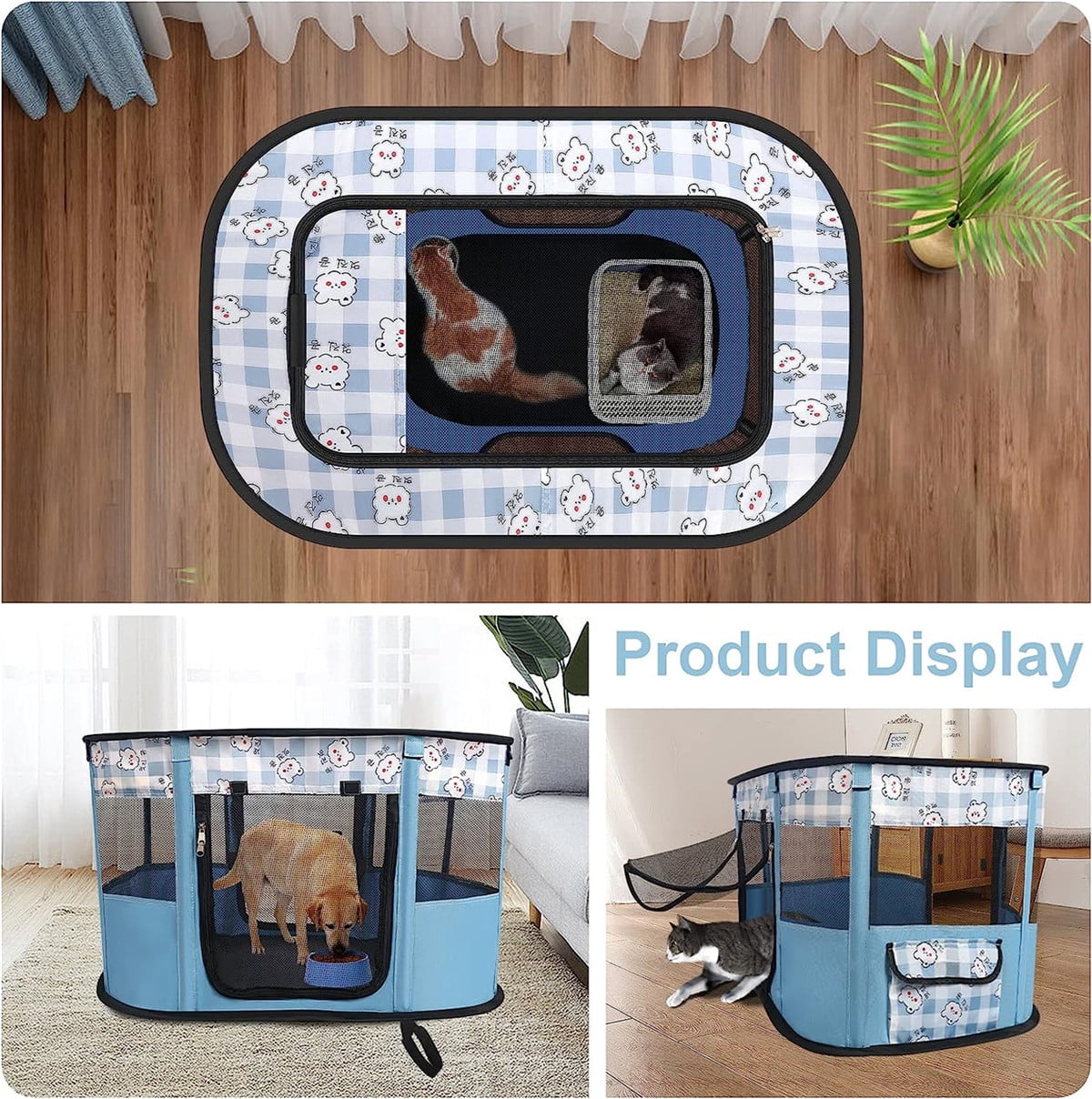 Folding Dog Crate, Indoor & Outdoor Pet Home, Multiple Sizes and Colors Available