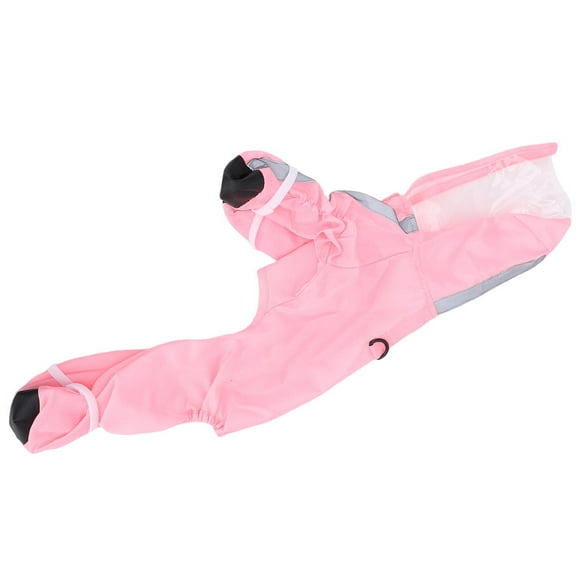 Dog Raincoat, Waterproof Dog Rain Jacket with Oversized Brim Hood, Boots and Leash Hole, Dogs Rain Coat Clothes for Small and Medium Dogs