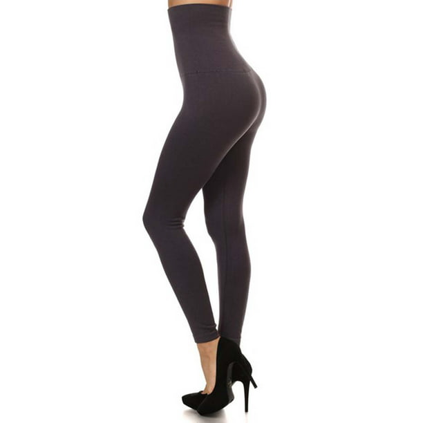 Premium Women Thick High Waist Tummy Compression Slimming Leggings French  Terry Lining - Walmart.com