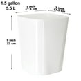 thumbnail image 3 of Youngever 2 Pack 1.5 Gallon Square Trash Can, Plastic Garbage Container Bin, Small Trash Bin for Home Office, Living Room, Study Room, Kitchen, Bathroom (White), 3 of 4