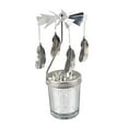thumbnail image 2 of Portavelas giratorio elegante, portavelas de té, candelabro, portavelas de luz de té para Navidad, escritorio, decoración del banquete de boda Hojas Macarena Candelabro giratorio, 2 of 8