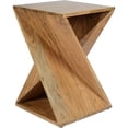 thumbnail image 3 of Jofran Global Archive Jasper Solid Wood Rustic Modern Angled Accent End Table, 3 of 5