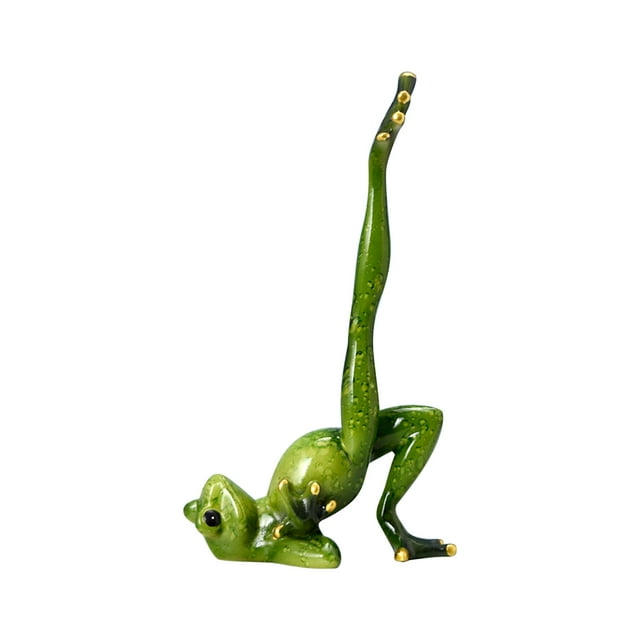 mfyjkho Estatua decorativa de resina de rana de yoga, para mueble de TV, repisa de chimenea, 1 pieza