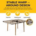 thumbnail image 4 of Texas Star Vintage Table Cloths for 6 Foot Rectangle Tables, Brown Khaki Wooden Retro Art Patio Waterproof Elastic Fitted Tablecloths, Washable Rectangular Table Cover for Camping, 4 of 8