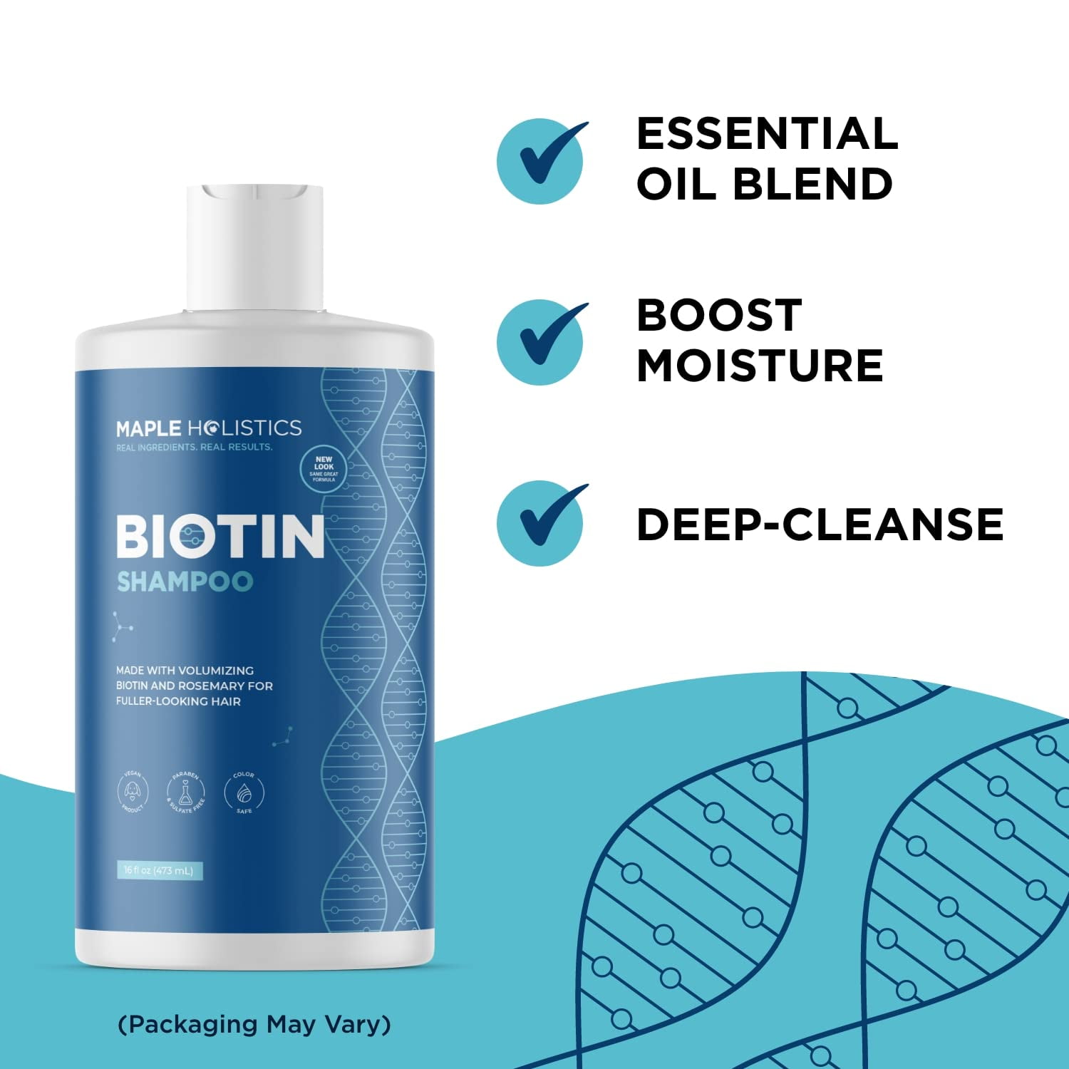 Biotin and Rosemary Volumizing Shampoo for Fine Hair, Sulfate-Free Formula, 16 fl oz