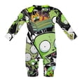 thumbnail image 6 of Invader Zim Baby Footless Rompers, Long Sleeve Baby Onesie Jumpsuit for Boys Girls, 6 of 8