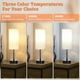 thumbnail image 4 of Table Lamps Set of 2 Bedside Lamp with AC Outlet AVV Small Nightstand Lamps for Bedroom Living Room Kid Room Dorm Office Black, 4 of 7