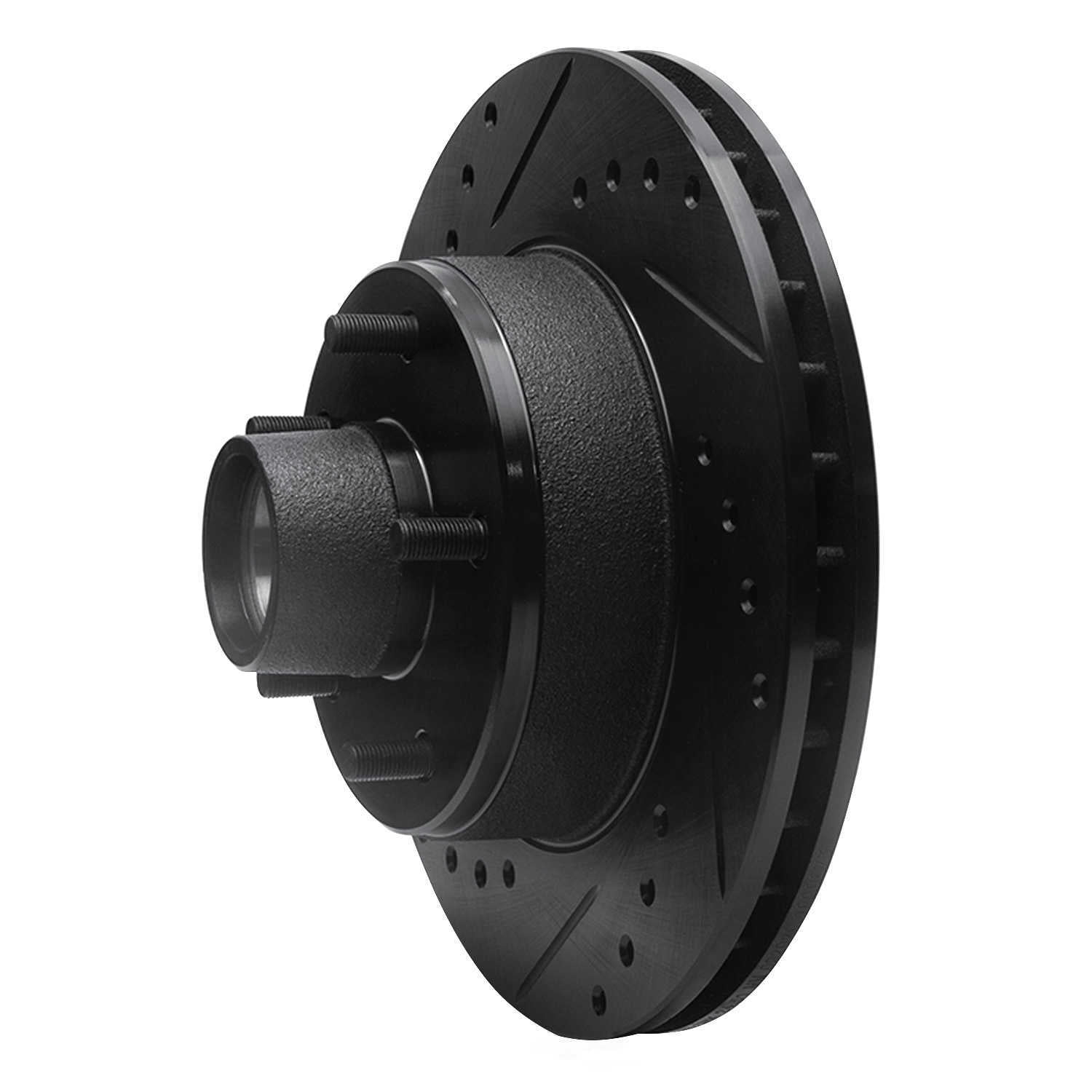 Dynamic Friction Company 633-47009L DFC Brake Rotor - Drilled And Slotted - Black