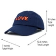 thumbnail image 3 of DALIX Custom Embroidered Hats Dad Caps LOVE Stitched Logo Hat in Navy Blue, 3 of 7