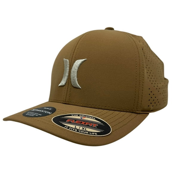 Hurley Men's Hat Phantom H2O Dri-FIT Shores Flex Fit Cap (Small/Medium, El Darado (Brown Mocha))