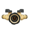 thumbnail image 4 of BUBABOX Garden Hose Splitter 2 Way, Heavy Duty Brass Connector Tap Splitter, Y Splitter 2 Valves with 2 Extra Rubber Washers(A Style), 4 of 8