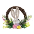 thumbnail image 2 of Kadlawus Easter Wreath Small Bunny Door Hanger for Wall Decoration, Spring Floral Wreath With Eggs And Rabbit, Farmhouse Ornament for Front Door Window Mirror, 2 of 6