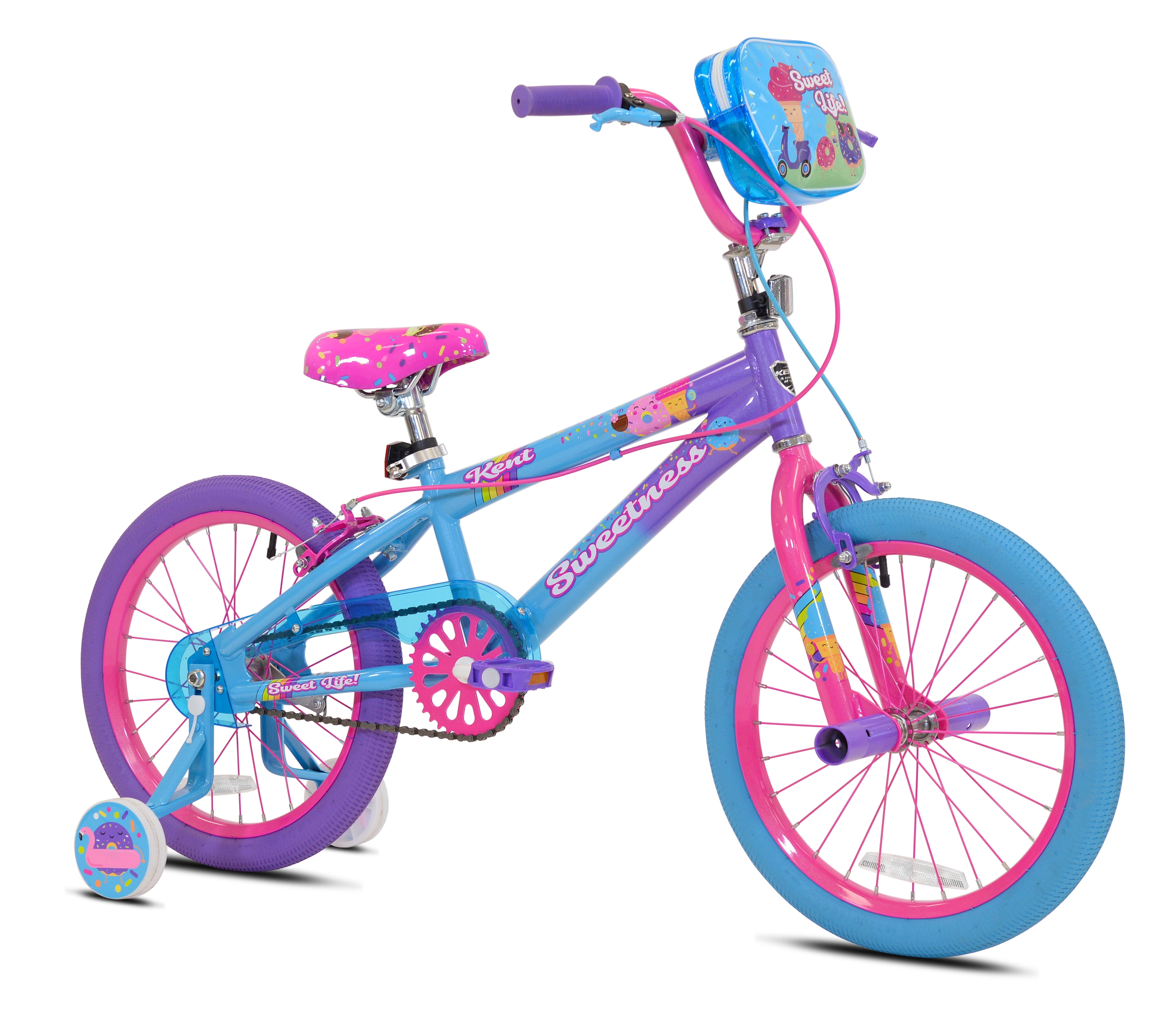 Kent Bicycles Kent 18" Sweetness Girls Bike, Purple/Pink/Blue