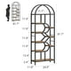 thumbnail image 2 of Yeshouse Librero arqueado de 6 niveles y 208 cm, diseño moderno con estructura metálica, para hogar u oficina, 2 of 7