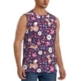 thumbnail image 2 of Kdxio Cute Squirrel Floral for Men's Muscle T-shirt,Sleeveless for Workout Running Athletic Gym Lounge Casual, 2 of 7