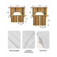 thumbnail image 5 of Yellow Black Plaid Swag Kitchen Curtains Sets for Windows 24 Inch Length, Fall Country Farmhouse Buffalo Check Short Window Curtain Panels Swags Valances and Tiers 3 Piece Set for Cafe/Dining Room, 5 of 5