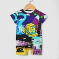 thumbnail image 4 of Geometry Dash Baby Boy Girl Short Sleeve Romper Clothing Set Print Cartoon Baby Summer One Piece Jumpsuit, 4 of 8