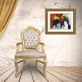 thumbnail image 3 of Atelier B Art Studio 32x25 Gold Ornate Wood Framed with Double Matting Museum Art Print Titled - ABSTRACT AND COLORFUL ELEPHANT IN MOTION, 3 of 4