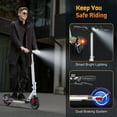 thumbnail image 5 of SANOPY 350W Electric Scooter for Adults & Teens, 25Miles Travel Range, Top 20 Mph, 9" Solid Tire, Double Braking Systems, Foldable Commuter Electric Scooter With APP Control, New Blue, 5 of 8