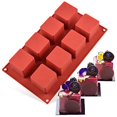 thumbnail image 1 of Molde cuadrado de silicona de 8 cavidades para dulces de chocolate BRI, 1 of 5
