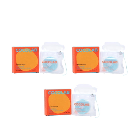 Hilo dental Cocolab Cocofloss con cera y aceite de coco, 3 unidades