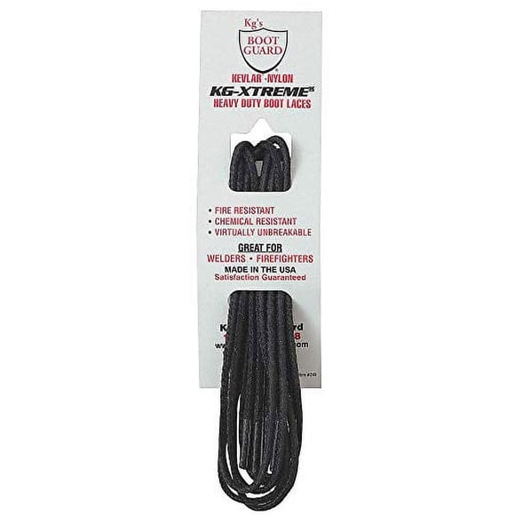 KG's Boot Guard 45" Extreme Heavy Duty Kevlar Laces Black (1 pair) - 245