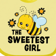 thumbnail image 4 of Inktastic The Sweetest Girl with Bee and Honey Combs Boys or Girls Baby Bib, 4 of 4