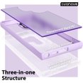 thumbnail image 5 of for Samsung Galaxy S23 Ultra Case, Matte Translucent Frosted Thin Slim Hard Back & Hybrid TPU Bumper, Military Grade Shockproof Protective Cover for Men Women [Anti Fingerprint], Light Purple, 5 of 7