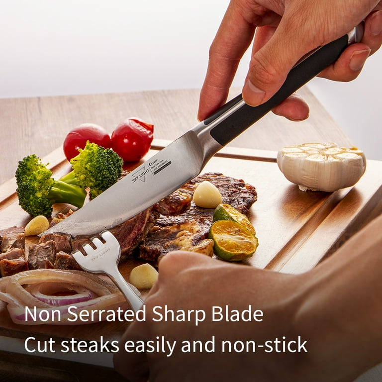 Steak Knives Knife Set ,Non Serrated Straight Edge Blade