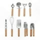 thumbnail image 1 of 9-Piece Wooden Handle Stainless Steel Kitchen Utensil Set with Colorful Packaging for Easy Cleaning and Durability, 1 of 5