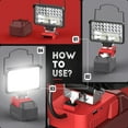thumbnail image 5 of Portable LED Work Light for Milwaukee M18 18v Battery,Ecarke LED Flood Light 72W 6800 Lumens of Brightness with USB&Type C Charging Port & Low Voltage Protection,Cordless Work Light (Bare Tool Only), 5 of 7