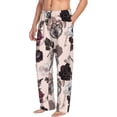 thumbnail image 2 of Disketp Retro Red Black Roses Men'S Pajama Pants - Ultra Soft Fleece Sleep And Lounge Pants (Size: S-Xxl), 2 of 9