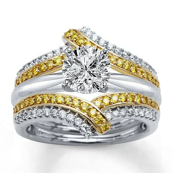 1.50 Carat Round Diamond Bridal Set in White Gold